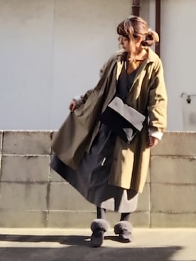 「服バカ」｜「アイテム（その他アウター）」を使った、ひめもんさん（レディース・154cm）の秋コーディネート