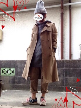 「Banner Barrett（バナーバレット）のアイテム（ジャケット/アウター）」を使った、ひめもんさん（レディース・153cm）の冬コーディネート