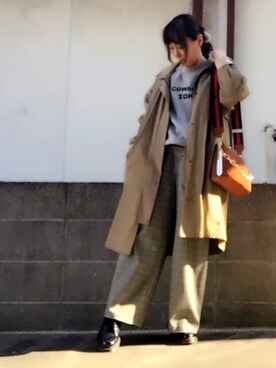 「服バカ」｜「アイテム（その他アウター）」を使った、ひめもんさん（レディース・154cm）の春コーディネート