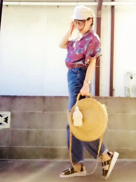 「服バカ」｜「アイテム（その他）」を使った、ひめもんさん（レディース・154cm）の夏コーディネート