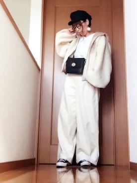 「one after another NICE CLAUP（ワンアフターアナザーナイスクラップ）のアイテム（キャスケット）」を使った、ひめもんさん（レディース・154cm）の秋コーディネート