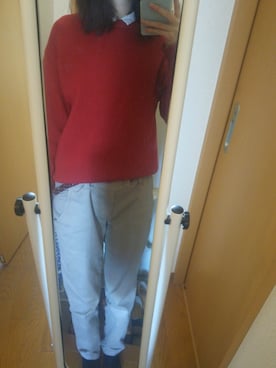 「SUPER HAKKA（スーパーハッカ）のアイテム（パンツ）」を使った、Cymbidiumさん（レディース・164cm）の秋コーディネート