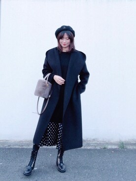 「STRAWBERRY-FIELDS（ストロベリーフィールズ）のアイテム（その他アウター）」を使った、Fangさん（レディース・164cm）の冬コーディネート