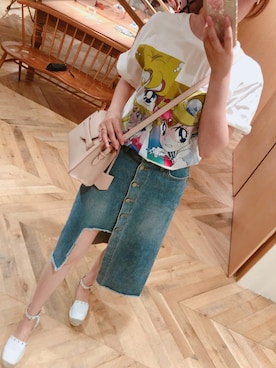 「Mo&Co.（モーアンドコー）のアイテム」を使った、Fangさん（レディース・164cm）の夏コーディネート