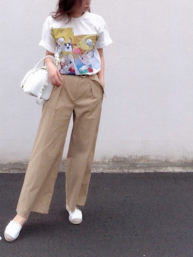 「Mo&Co.（モーアンドコー）のアイテム」を使った、Fangさん（レディース・164cm）の夏コーディネート