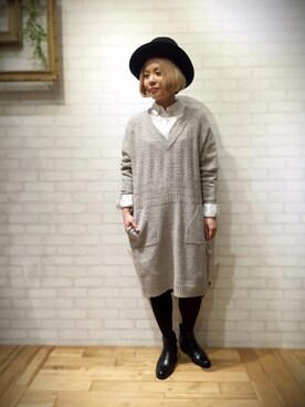 キムラアスミさん（レディース・156cm）の冬コーディネート