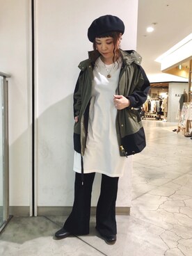 「アイテム（ブルゾン）」を使った、キムラアスミさん（レディース・156cm・30代）の冬コーディネート