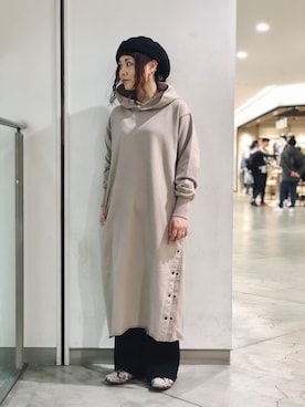 「uncut bound」｜「アイテム（スリッポン）」を使った、キムラアスミさん（レディース・156cm）の春コーディネート