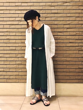 「Johnbull Private labo（ジョンブルプライベートラボ）のアイテム（ワンピース）」を使った、キムラアスミさん（レディース・156cm）の春コーディネート
