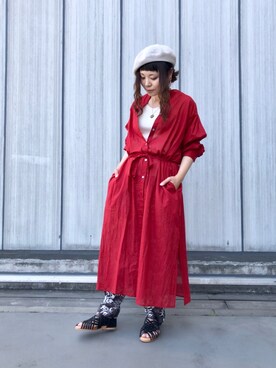 「uncut bound」｜「アイテム（ワンピース/ドレス）」を使った、キムラアスミさん（レディース・155cm）の夏コーディネート