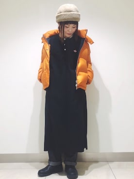 「uncut bound」｜「アイテム（ワンピース/ドレス）」を使った、キムラアスミさん（レディース・156cm）の冬コーディネート