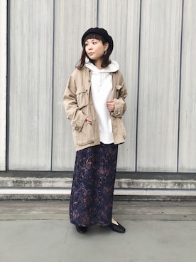 「アイテム（ブルゾン）」を使った、キムラアスミさん（レディース・156cm・30代）の春コーディネート