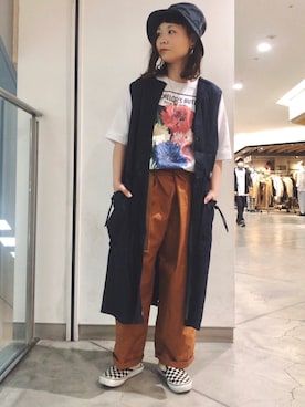 「CPH（シーピーエイチ）のアイテム」を使った、キムラアスミさん（レディース・156cm）の春コーディネート