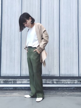 「SUPP. no one else （サップノーワンエルス）のアイテム」を使った、キムラアスミさん（レディース・156cm）の夏コーディネート