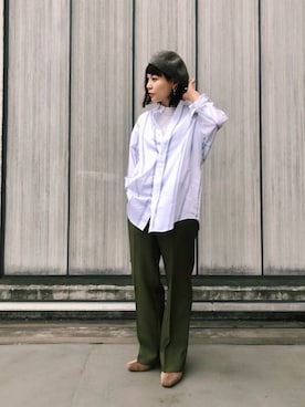 「SUPP. no one else （サップノーワンエルス）のアイテム」を使った、キムラアスミさん（レディース・156cm）の夏コーディネート