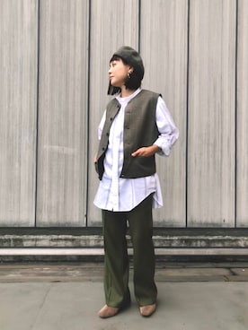 「SUPP. no one else （サップノーワンエルス）のアイテム」を使った、キムラアスミさん（レディース・156cm）の秋コーディネート