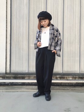 「SUPP. no one else （サップノーワンエルス）のアイテム（ジャケット/アウター）」を使った、キムラアスミさん（レディース・156cm）の秋コーディネート
