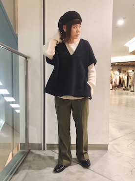 「SUPP. no one else （サップノーワンエルス）のアイテム」を使った、キムラアスミさん（レディース・156cm）の冬コーディネート