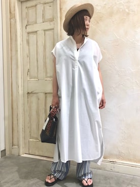 「uncut bound」｜「アイテム（ワンピース/ドレス）」を使った、キムラアスミさん（レディース・156cm）の春コーディネート