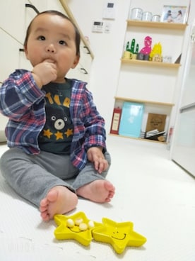 「9ヶ月」｜「アイテム（パンツ）」を使った、Maaさん（キッズ・80cm）の春コーディネート