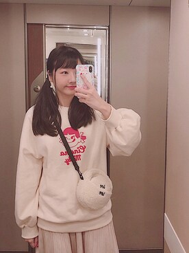 「chuu（チュー）のアイテム（パーカー）」を使った、kociscreamさん（レディース・168cm）の春コーディネート