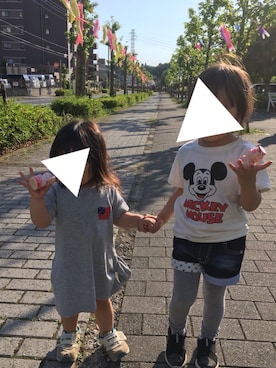 「ショーパン」｜「アイテム（ワンピース/ドレス）」を使った、NonYuupiiさん（キッズ・100cm）の春コーディネート