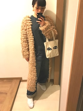 「THUNDERBOX（サンダーボックス）のアイテム」を使った、マイカトウさん（レディース・160cm）の冬コーディネート
