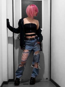 「WEGO（ウィゴー）のアイテム（タイツ/ストッキング）」を使った、来来さん（レディース・153cm）の冬コーディネート