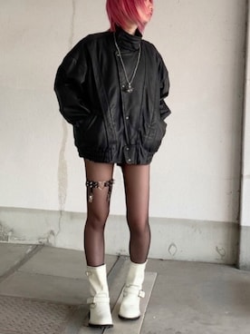 「Vivienne Westwood（ヴィヴィアンウエストウッド）のSMALL ORB PENDANT (new)（ネックレス、シルバー系）」を使った、来来さん（レディース・153cm）の冬コーディネート