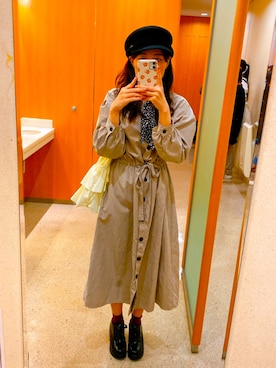 「RETRO GIRL（レトロガール）のアイテム（その他シューズ）」を使った、Shioriさん（レディース・157cm）の秋コーディネート