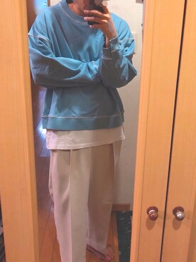 「コロナに負けない」｜「アイテム（スウェット）」を使った、いっしーさん（メンズ・175cm）の春コーディネート