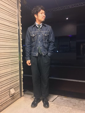 「Scye（サイ）のアイテム（デニムジャケット）」を使った、清水恒輝さん（メンズ・167cm）の春コーディネート