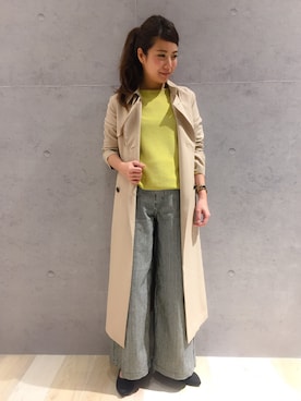 「レプシィム(LEPSIM)」｜「アイテム（トレンチコート）」を使った、minaさん（レディース・155cm）の冬コーディネート