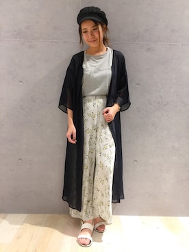 「レプシィム(LEPSIM)」｜「アイテム（キャスケット）」を使った、minaさん（レディース・155cm）の夏コーディネート