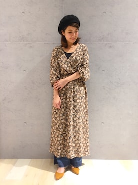 「レプシィム(LEPSIM)」｜「アイテム（ハンチング/ベレー帽）」を使った、minaさん（レディース・155cm）の秋コーディネート