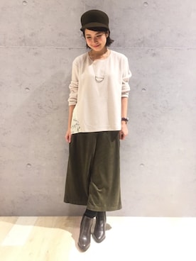 「レプシィム(LEPSIM)」｜「アイテム（キャスケット）」を使った、minaさん（レディース・155cm）の秋コーディネート