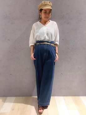 「レプシィム(LEPSIM)」｜「アイテム（キャスケット）」を使った、minaさん（レディース・155cm）の春コーディネート