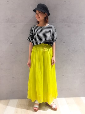 「レプシィム(LEPSIM)」｜「アイテム（キャスケット）」を使った、minaさん（レディース・155cm）の夏コーディネート
