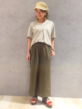 「レプシィム(LEPSIM)」｜「アイテム（キャスケット）」を使った、minaさん（レディース・155cm）の夏コーディネート