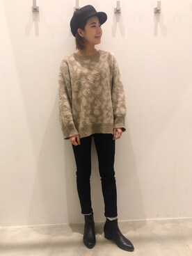 「レプシィム(LEPSIM)」｜「アイテム（キャスケット）」を使った、minaさん（レディース・155cm）の秋コーディネート