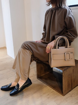 「DOLLUPOOPS（ドールアップウップス）のアイテム（パンツ）」を使った、ヨコヤマケイコさん（レディース・165cm）の冬コーディネート