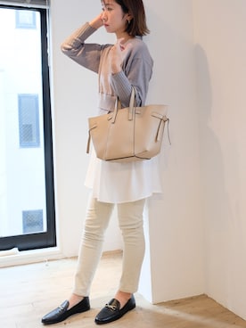 「DOLLUPOOPS（ドールアップウップス）のアイテム（パンツ）」を使った、ヨコヤマケイコさん（レディース・165cm）の冬コーディネート