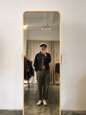 「45R（フォーティファイブアール）のアイテム（デニムジャケット）」を使った、蓝山町さん（レディース・165cm）の夏コーディネート