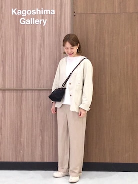 「coen（コーエン）のアイテム（バッグ）」を使った、coen よこやまさん（レディース・158cm）の春コーディネート