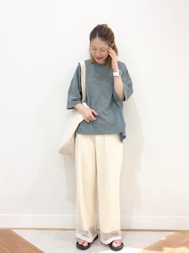 「MEI（メイ）のアイテム（バッグ）」を使った、coen よこやまさん（レディース・158cm）の夏コーディネート