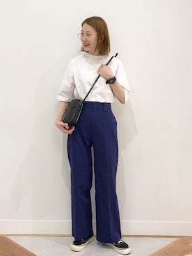 「coen（コーエン）のアイテム（トップス）」を使った、coen よこやまさん（レディース・158cm）の春コーディネート