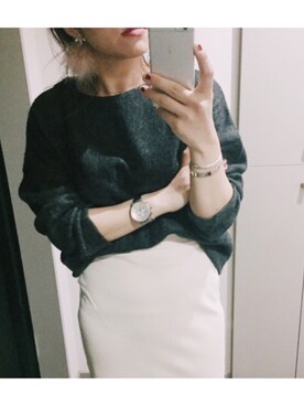 「アイテム（ピアス（両耳用））」を使った、ERIKAさん（レディース・164cm・30代）の冬コーディネート