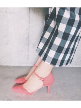 「A part by（アパートバイ）の【WEB限定色・サイズ】セパレートストラップパンプス 745480 （パンプス）」を使った、ERIKAさん（レディース・164cm）の冬コーディネート