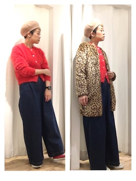 「金髪ショート」｜「アイテム（ジャケット/アウター）」を使った、24さん（レディース・160cm）の冬コーディネート