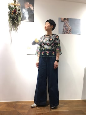 「Dot＆Stripes CHILD WOMAN（ドットアンドストライプス　チャイルドウーマン）のアイテム（パンプス）」を使った、24さん（レディース・160cm）の春コーディネート